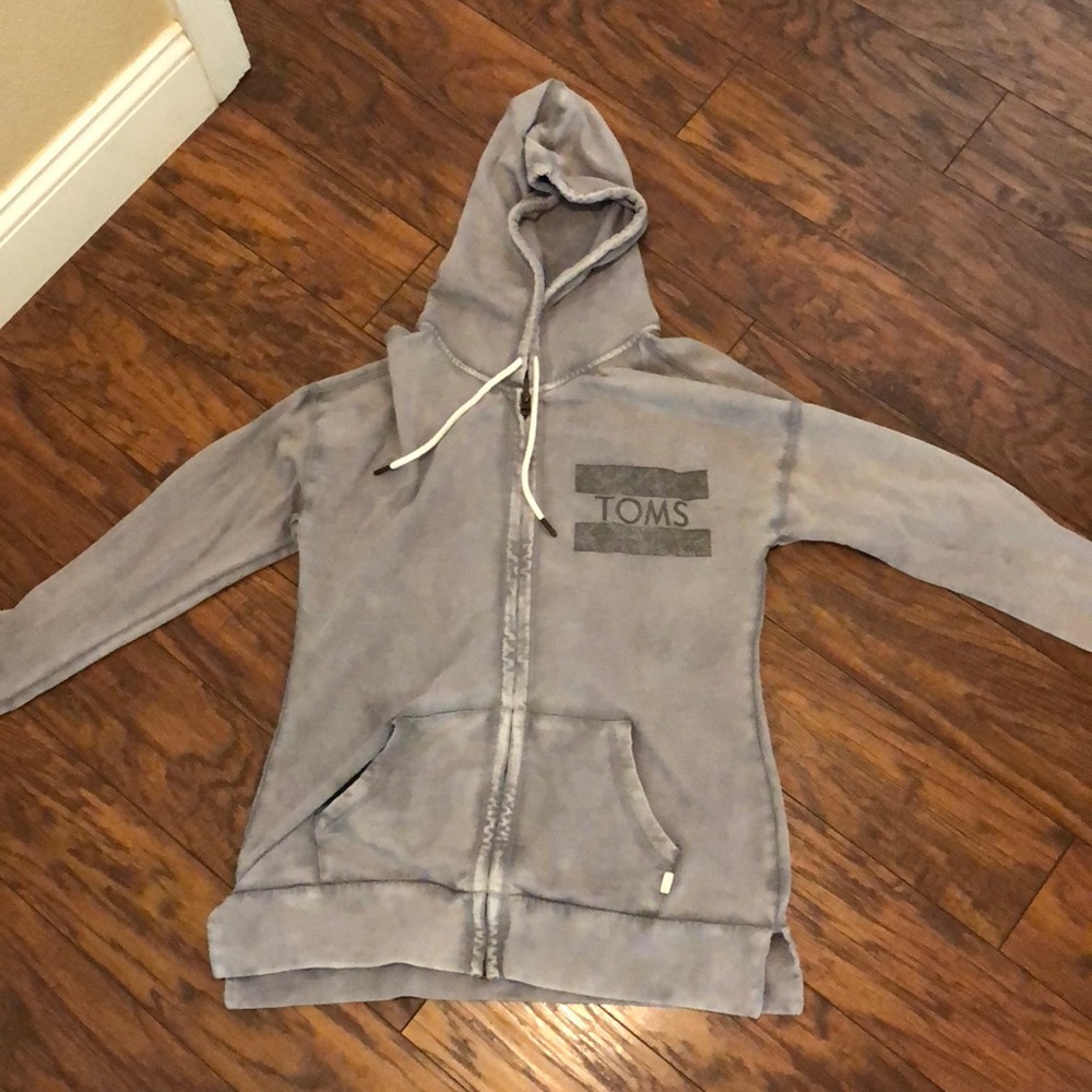 Grey TOMS zip up!